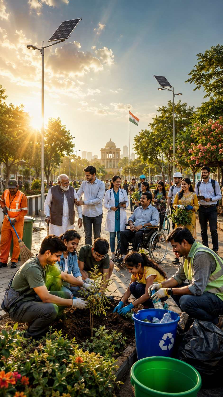 A community volunteer engaging with local citizens